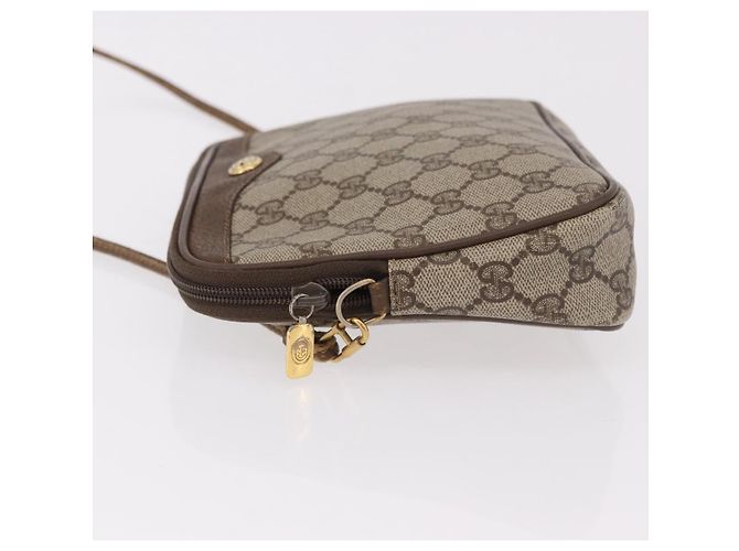 GUCCI GG Supreme Schultertasche PVC Beige Gold 56 02 068 Auth 190535 Golden - Ansicht 4
