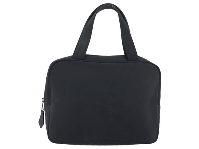 SAINT LAURENT Borsa a Mano Nylon Nero Oro Auth mr2728 D'oro - vista 13