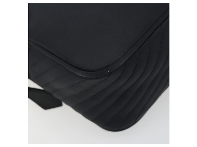 SAINT LAURENT Borsa a Mano Nylon Nero Oro Auth mr2728 D'oro - vista 14