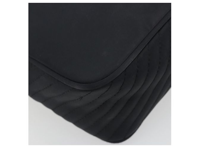SAINT LAURENT Borsa a Mano Nylon Nero Oro Auth mr2728 D'oro - vista 16