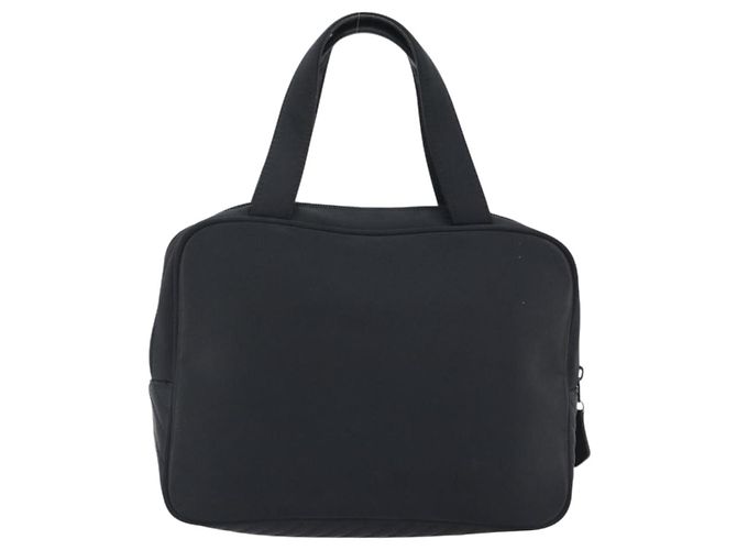 SAINT LAURENT Borsa a Mano Nylon Nero Oro Auth mr2728 D'oro - vista 2