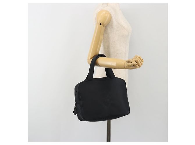 SAINT LAURENT Borsa a Mano Nylon Nero Oro Auth mr2728 D'oro - vista 20