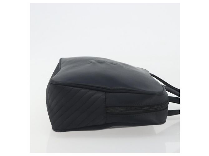 SAINT LAURENT Borsa a Mano Nylon Nero Oro Auth mr2728 D'oro - vista 3