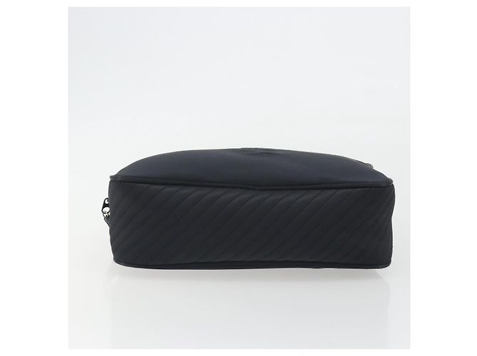 SAINT LAURENT Borsa a Mano Nylon Nero Oro Auth mr2728 D'oro - vista 5