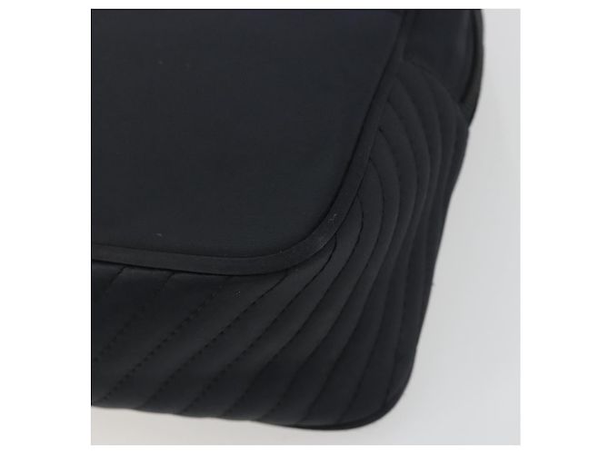 SAINT LAURENT Borsa a Mano Nylon Nero Oro Auth mr2728 D'oro - vista 9