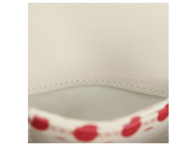 Portafoglio con catena Christian Dior in pelle rosso oro Auth 190495M D'oro - vista 11