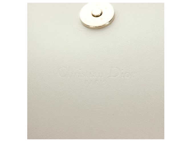 Portafoglio con catena Christian Dior in pelle rosso oro Auth 190495M D'oro - vista 19