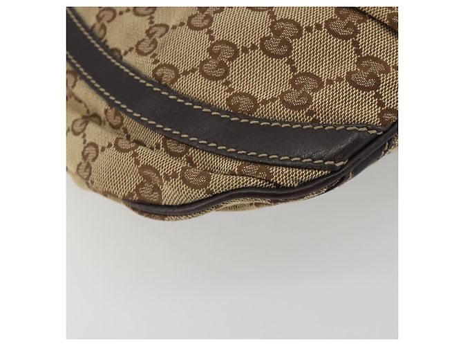 Borsa a Spalla GUCCI GG Canvas Beige Oro 203257 Auth mr2643 D'oro - vista 14