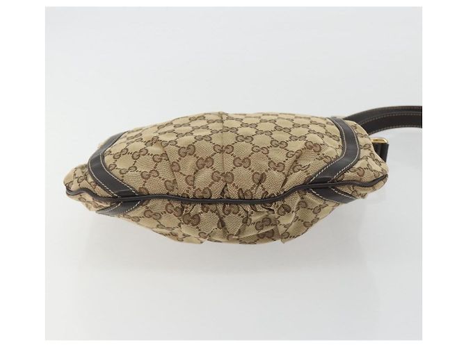Borsa a Spalla GUCCI GG Canvas Beige Oro 203257 Auth mr2643 D'oro - vista 5