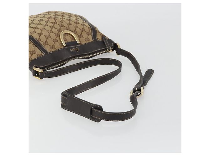 Borsa a Spalla GUCCI GG Canvas Beige Oro 203257 Auth mr2643 D'oro - vista 7