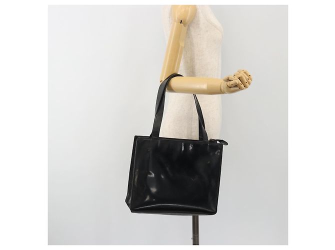 Borsa Tote CHANEL in vernice nera CC Auth BA14017 Nero - vista 24