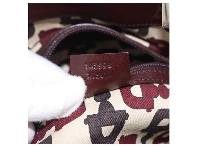 Borsa Tote GUCCI GG Canvas Guccissima in pelle marrone e oro 145993 Auth 191338V - vista 11