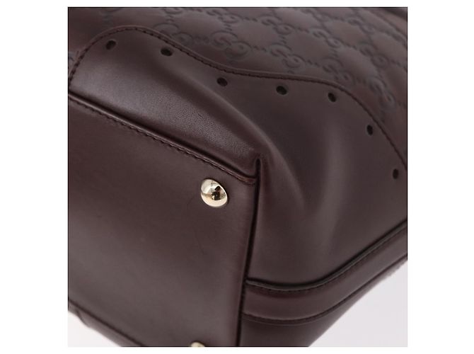 Borsa Tote GUCCI GG Canvas Guccissima in pelle marrone e oro 145993 Auth 191338V - vista 17