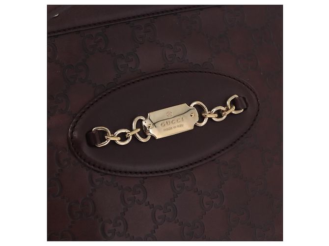 Borsa Tote GUCCI GG Canvas Guccissima in pelle marrone e oro 145993 Auth 191338V - vista 18