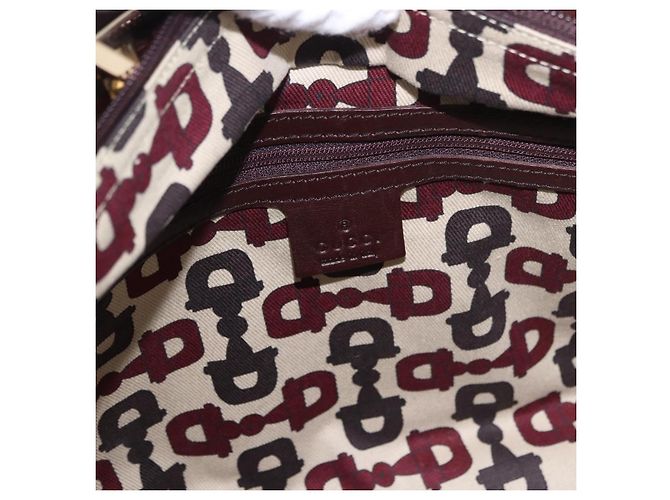 Borsa Tote GUCCI GG Canvas Guccissima in pelle marrone e oro 145993 Auth 191338V - vista 20