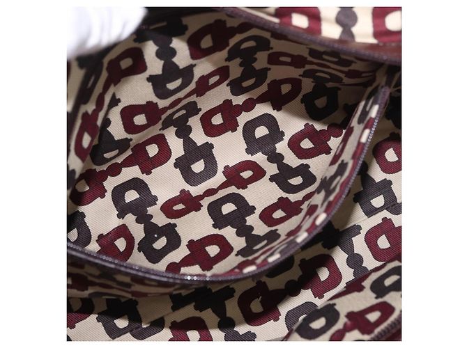 Borsa Tote GUCCI GG Canvas Guccissima in pelle marrone e oro 145993 Auth 191338V - vista 24