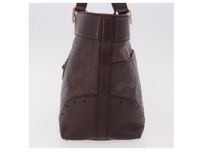 Borsa Tote GUCCI GG Canvas Guccissima in pelle marrone e oro 145993 Auth 191338V - vista 4