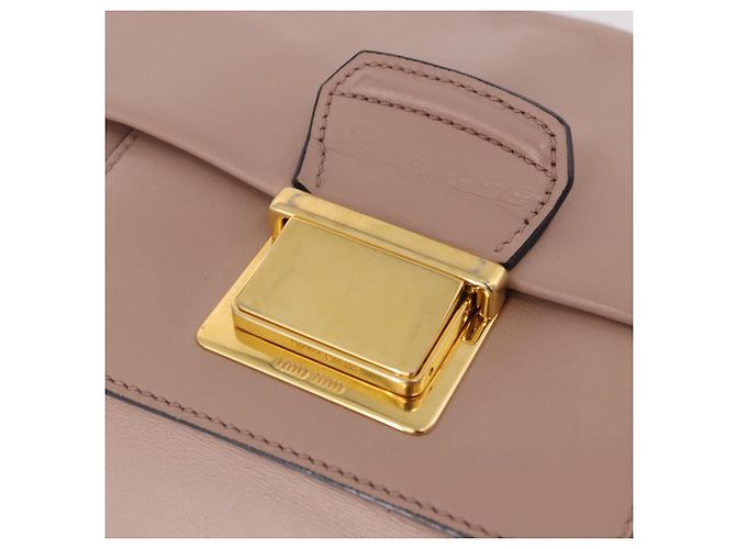 Miu Miu Handtasche aus Leder 2-Wege Rosa Gold Auth bs36019A Pink Golden - Ansicht 10