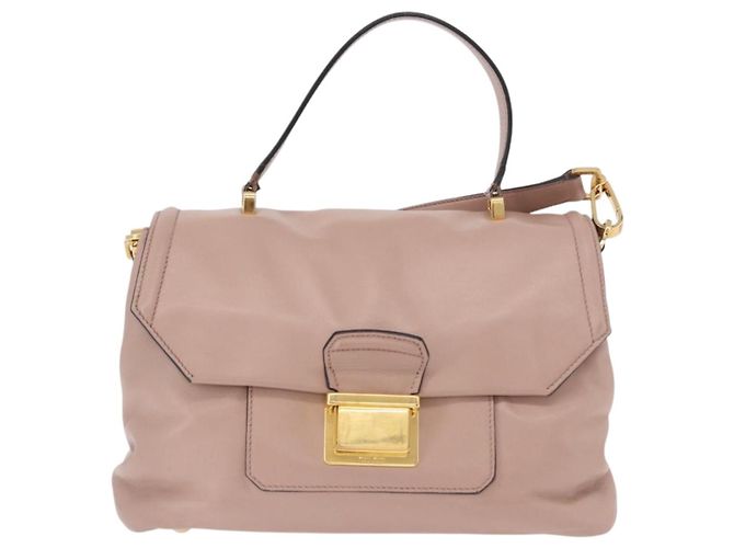Miu Miu Handtasche aus Leder 2-Wege Rosa Gold Auth bs36019A Pink Golden - Ansicht 13