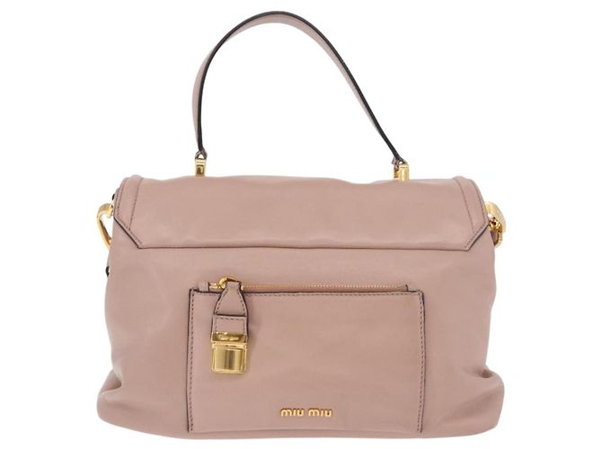 Miu Miu Handtasche aus Leder 2-Wege Rosa Gold Auth bs36019A Pink Golden - Ansicht 2