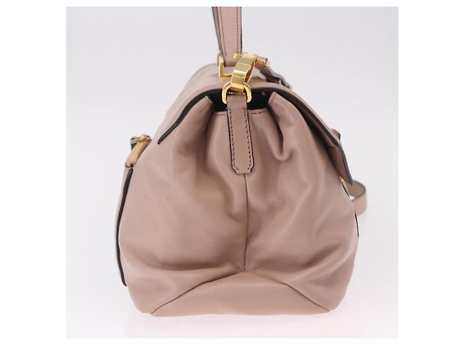Miu Miu Handtasche aus Leder 2-Wege Rosa Gold Auth bs36019A Pink Golden - Ansicht 4