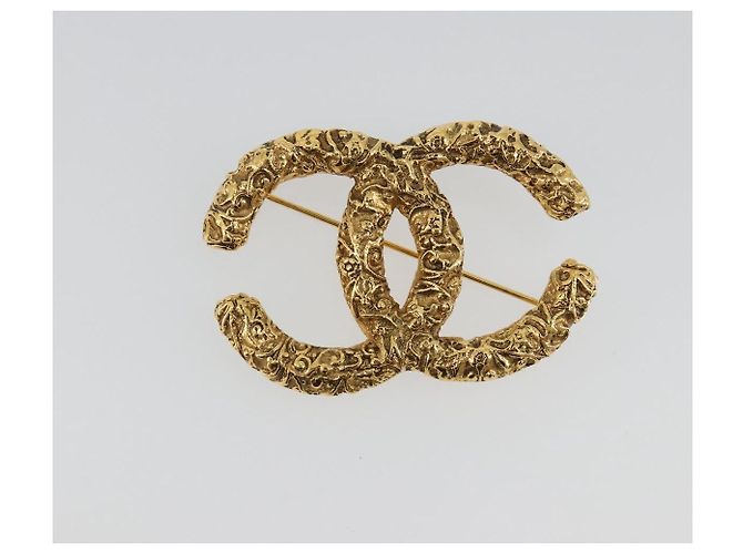 Spilla Lava CHANEL Metallo Tonalità Oro CC Auth BA14046V - vista 2