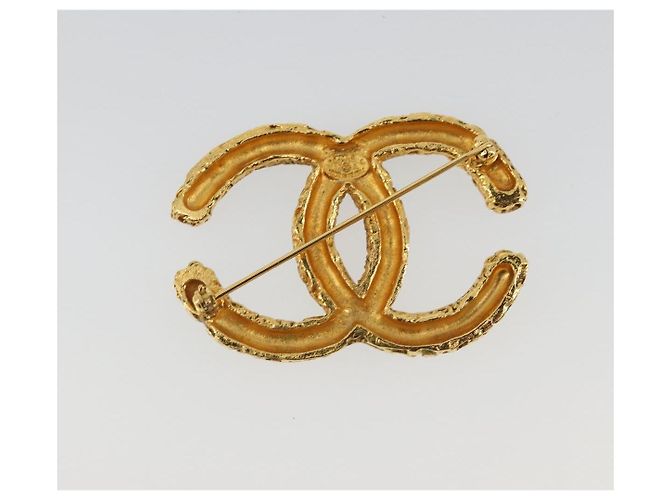 Spilla Lava CHANEL Metallo Tonalità Oro CC Auth BA14046V - vista 3
