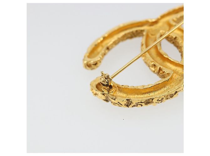 Spilla Lava CHANEL Metallo Tonalità Oro CC Auth BA14046V - vista 4
