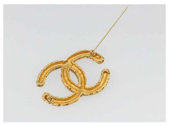 Spilla Lava CHANEL Metallo Tonalità Oro CC Auth BA14046V - vista 6