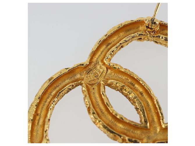 Spilla Lava CHANEL Metallo Tonalità Oro CC Auth BA14046V - vista 8