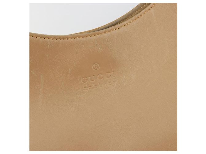 Borsa a Spalla GUCCI in Pelle Beige Argento 001 3767 Auth 190715 - vista 10