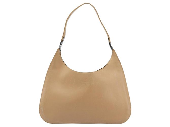 Borsa a Spalla GUCCI in Pelle Beige Argento 001 3767 Auth 190715 - Ansicht 13