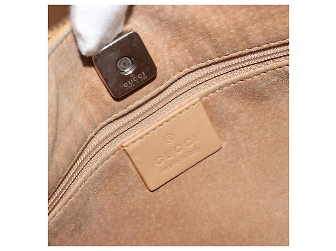 Borsa a Spalla GUCCI in Pelle Beige Argento 001 3767 Auth 190715 - Ansicht 19