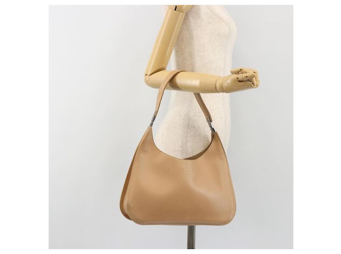 Borsa a Spalla GUCCI in Pelle Beige Argento 001 3767 Auth 190715 - Ansicht 24