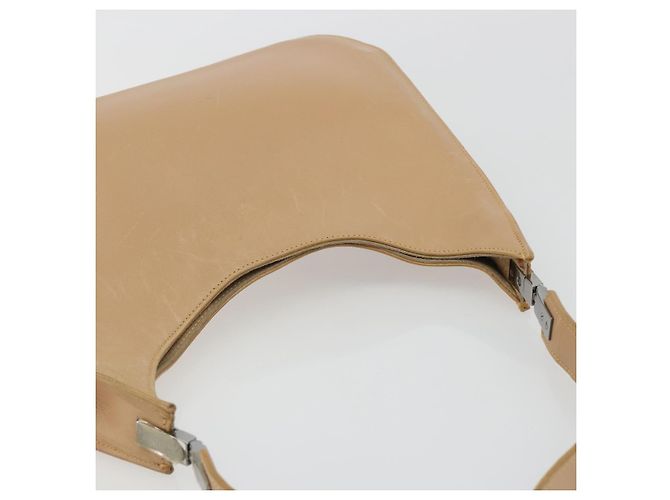 Borsa a Spalla GUCCI in Pelle Beige Argento 001 3767 Auth 190715 - vista 6