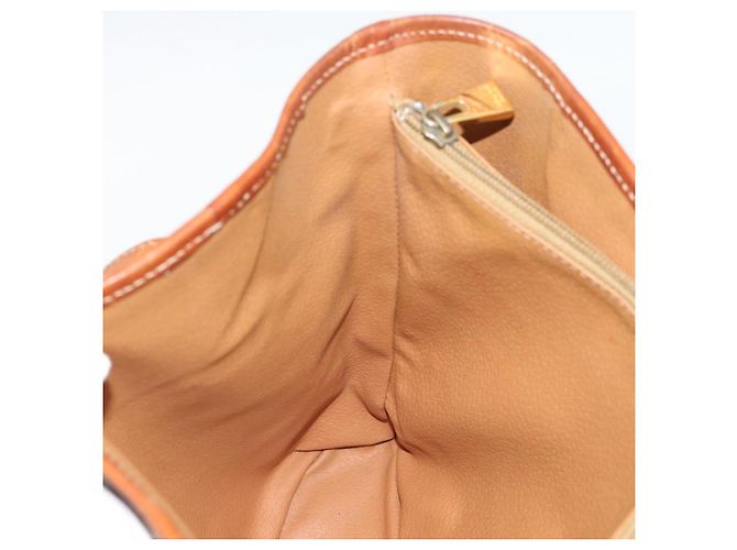 Céline Borsa a Spalla CELINE Macadam Canvas PVC Pelle Marrone Oro Auth 191052 D'oro - vista 19