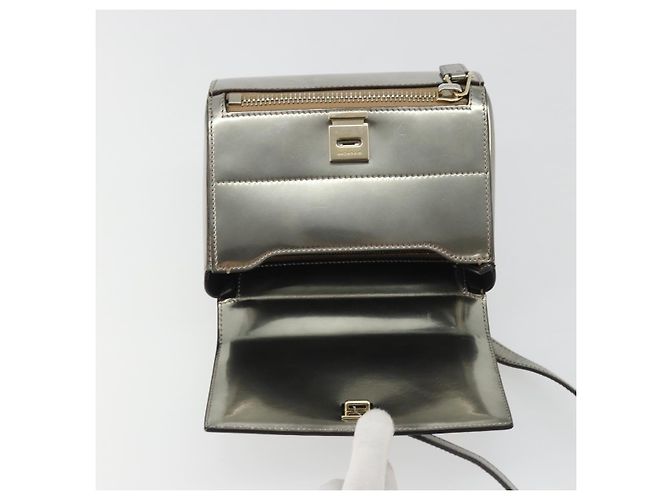 Borsa a Spalla GIVENCHY in Pelle Argento Oro Auth ka5134 D'oro - vista 10
