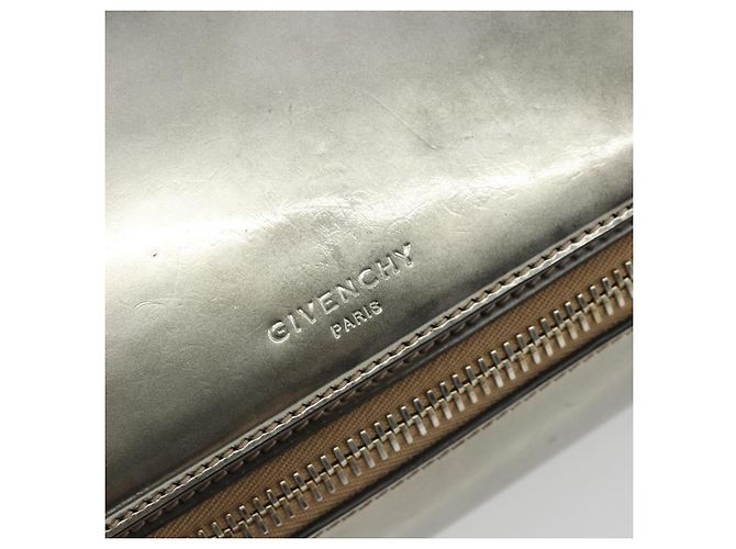Borsa a Spalla GIVENCHY in Pelle Argento Oro Auth ka5134 D'oro - vista 19