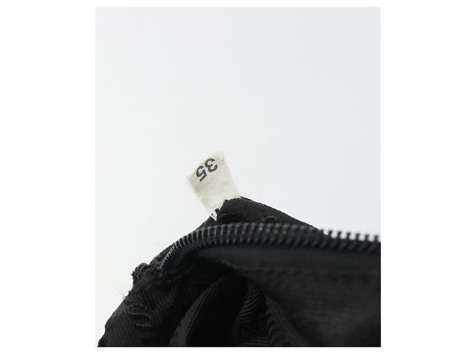Zaino PRADA Nylon Nero Argento Auth 188504 - vista 12
