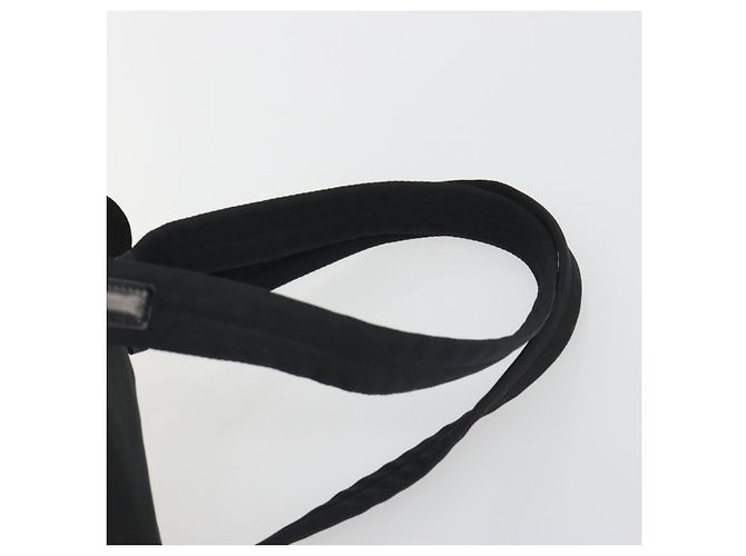 Zaino PRADA Nylon Nero Argento Auth 188504 - vista 15