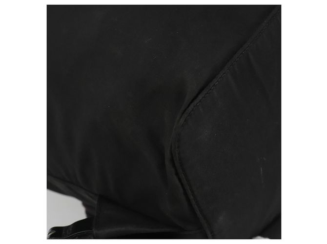 Zaino PRADA Nylon Nero Argento Auth 188504 - vista 19