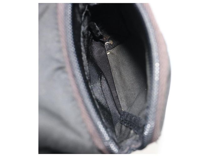 Zaino PRADA Nylon Nero Argento Auth 188504 - vista 27