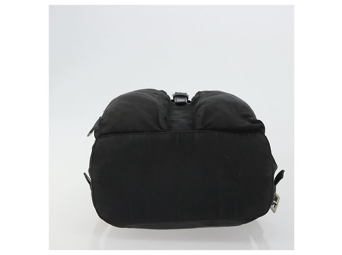 Zaino PRADA Nylon Nero Argento Auth 188504 - vista 5