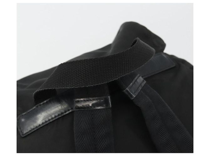 Zaino PRADA Nylon Nero Argento Auth 188504 - vista 7