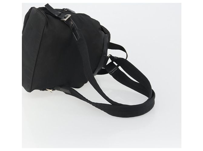 Zaino PRADA Nylon Nero Argento Auth 188504 - vista 8