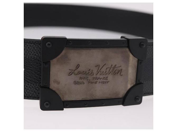 LOUIS VUITTON Damier Grafitte Stateinture NeoTrunk Belt M0184 LV Auth 191603M Damier ebene - vista 5