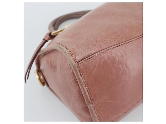 Bolso Miu Miu de cuero rosa oro Auth mr2722 Dorado - vista 14