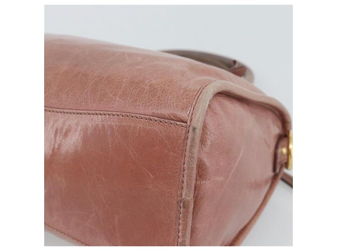 Bolso Miu Miu de cuero rosa oro Auth mr2722 Dorado - vista 15