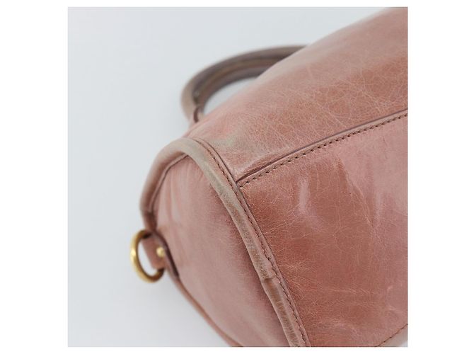 Bolso Miu Miu de cuero rosa oro Auth mr2722 Dorado - vista 16