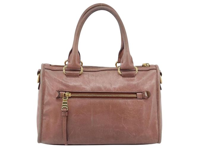 Bolso Miu Miu de cuero rosa oro Auth mr2722 Dorado - vista 2